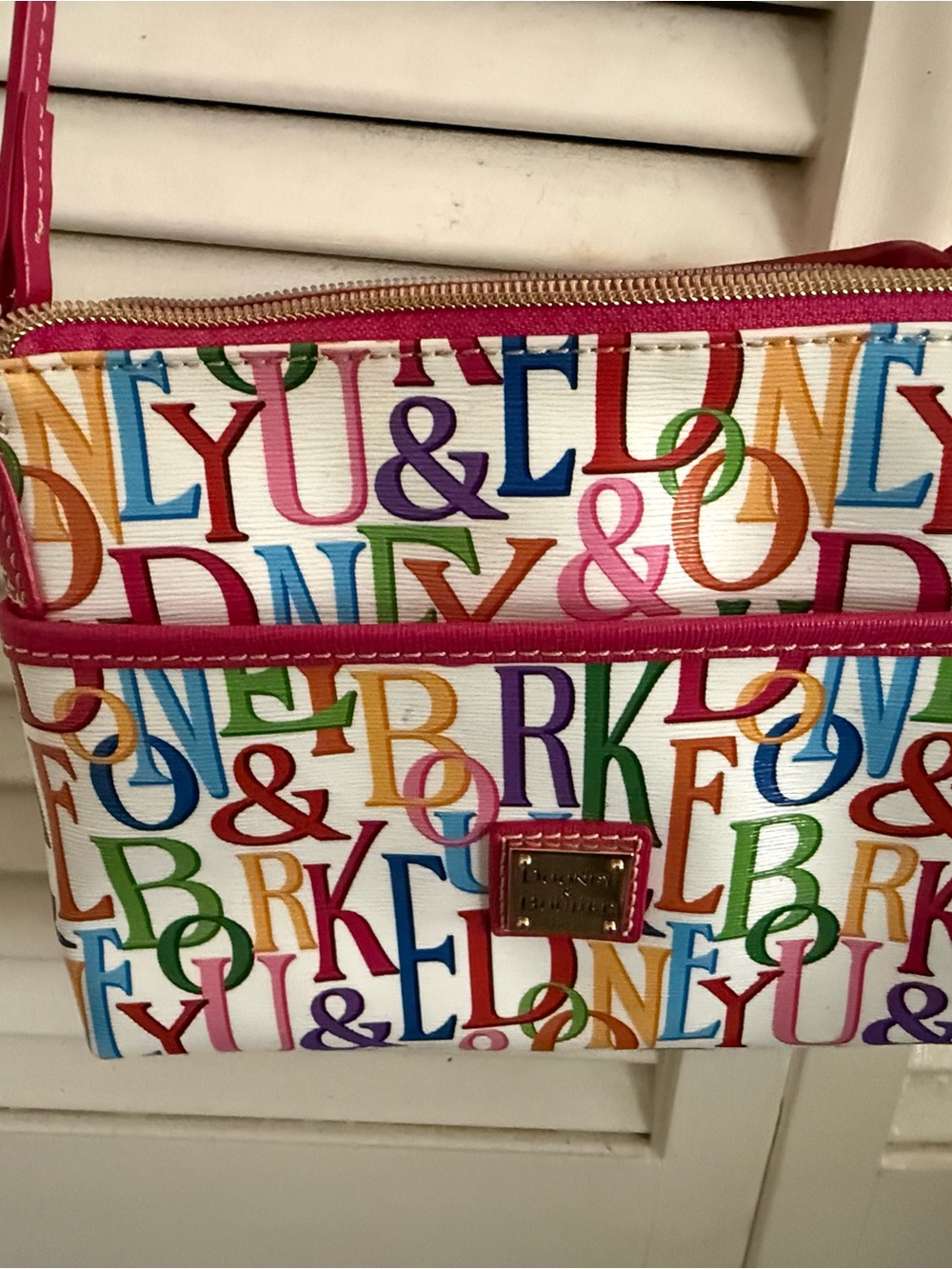 Dooney & Bourke Multicolor Signature Logo Crossbody Bag